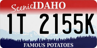 ID license plate 1T2155K