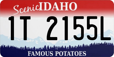 ID license plate 1T2155L