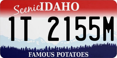 ID license plate 1T2155M