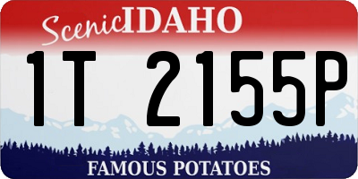 ID license plate 1T2155P