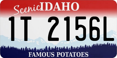 ID license plate 1T2156L