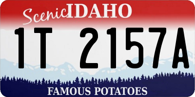 ID license plate 1T2157A
