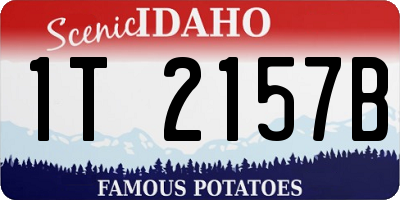 ID license plate 1T2157B