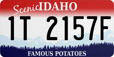 ID license plate 1T2157F