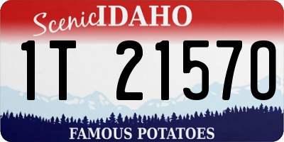 ID license plate 1T2157O
