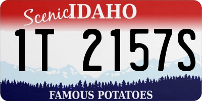 ID license plate 1T2157S