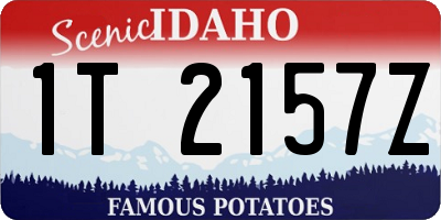 ID license plate 1T2157Z