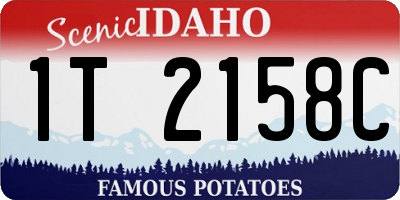 ID license plate 1T2158C
