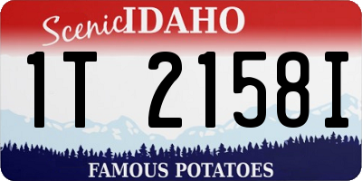 ID license plate 1T2158I