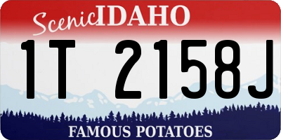 ID license plate 1T2158J