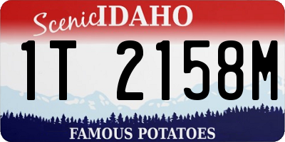 ID license plate 1T2158M