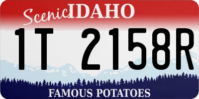 ID license plate 1T2158R