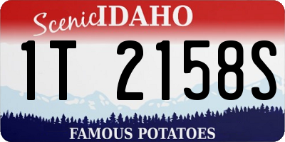 ID license plate 1T2158S