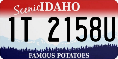 ID license plate 1T2158U
