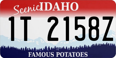 ID license plate 1T2158Z
