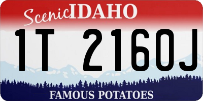 ID license plate 1T2160J