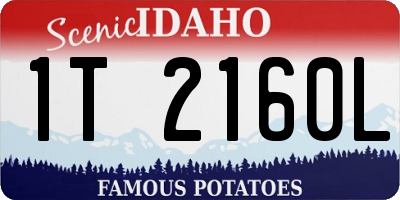 ID license plate 1T2160L