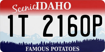 ID license plate 1T2160P
