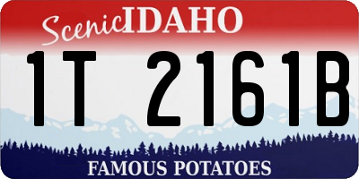 ID license plate 1T2161B
