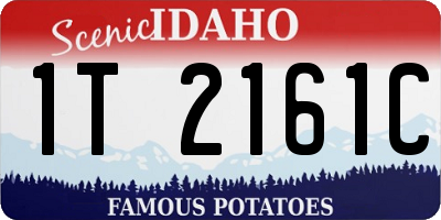 ID license plate 1T2161C