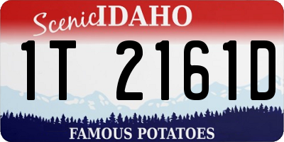 ID license plate 1T2161D