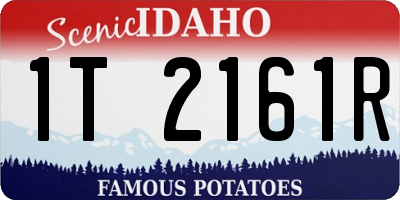 ID license plate 1T2161R