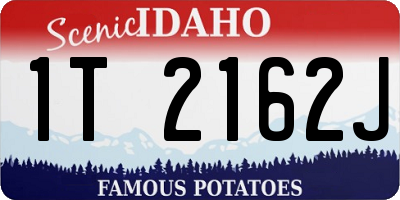 ID license plate 1T2162J