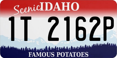 ID license plate 1T2162P
