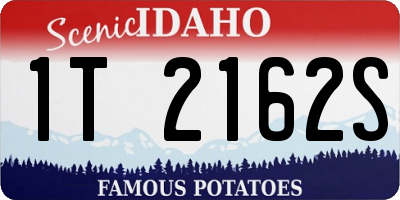 ID license plate 1T2162S