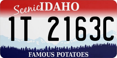 ID license plate 1T2163C