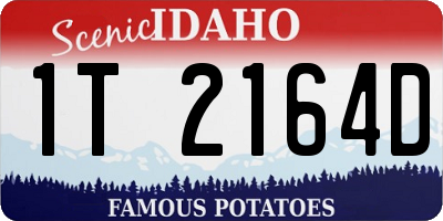 ID license plate 1T2164D