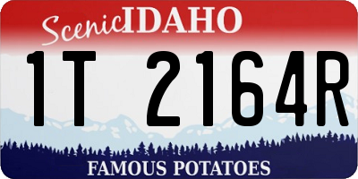 ID license plate 1T2164R