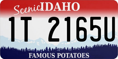 ID license plate 1T2165U