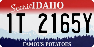 ID license plate 1T2165Y