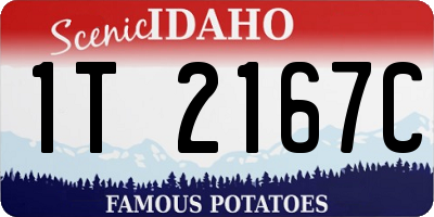 ID license plate 1T2167C