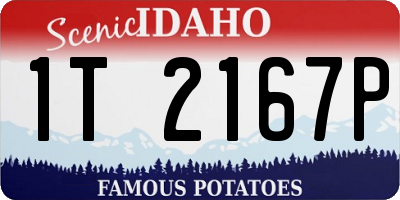 ID license plate 1T2167P