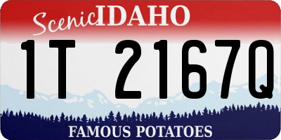 ID license plate 1T2167Q
