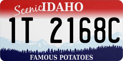 ID license plate 1T2168C
