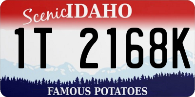 ID license plate 1T2168K