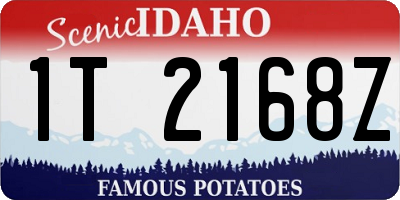 ID license plate 1T2168Z