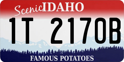 ID license plate 1T2170B