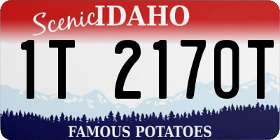 ID license plate 1T2170T