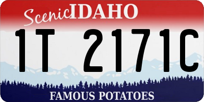 ID license plate 1T2171C