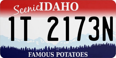 ID license plate 1T2173N