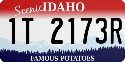 ID license plate 1T2173R
