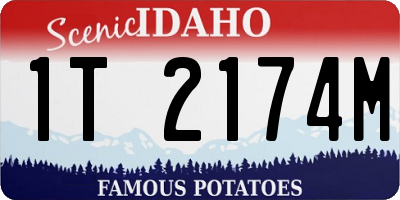 ID license plate 1T2174M