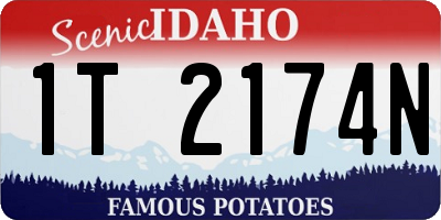 ID license plate 1T2174N