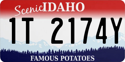 ID license plate 1T2174Y