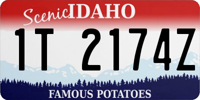 ID license plate 1T2174Z