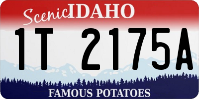 ID license plate 1T2175A